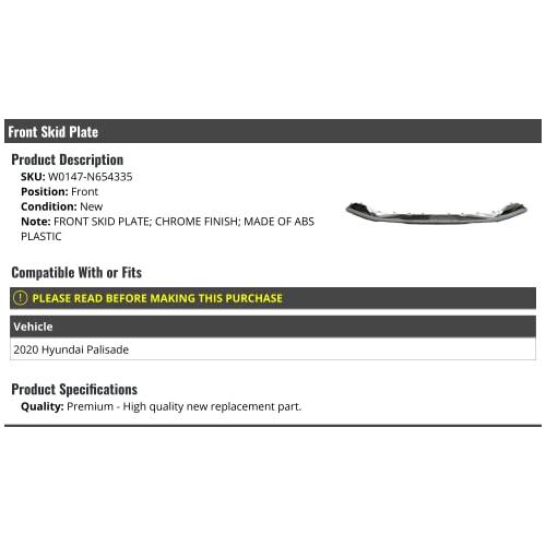 前面スキッドプレート-クローム-2020ヒュンダイ・パリセードに対応 最