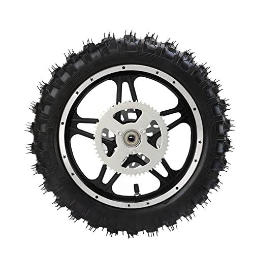 Qiilu Wheels Tires and Rims, Dirt Bike Rear Wheel Rubber Metal 2.5?10ミニ