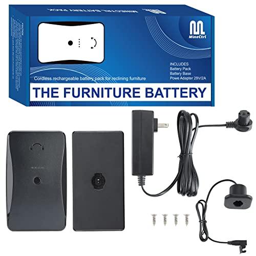 MineCtrlリクライニング家具用ユニバーサルバッテリーパック、ZBPOWER 2550 mAhワイヤレス充電式バッテリーパック電動
