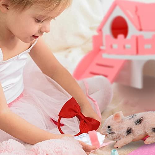 Fxvhojq 4.7 In Silicone Pig、アクセサリー付きミニシリコン豚人形玩具、ソフトリアリスティック動物人形、ミニ自然再生シリコン豚人形ギフト用フェイクペ Fxvhojq In Silicone Pig アクセサリー付きミニシリコン豚人形玩具 ソフトリアリスティック動物人形