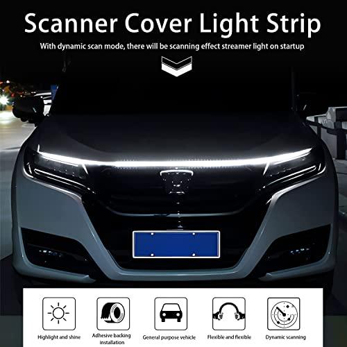 Dynamic Scan Startup Hoodbeam Kit、Scan Starting LED Car Hood Light Strip、LED Car Hood Light