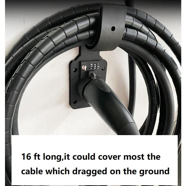 EVチャージャーケーブルプロテクター23 FT電気自動車用充電コードプロテクターガレージドア・車の衝突による損傷を防ぐ B0BTZ66D61