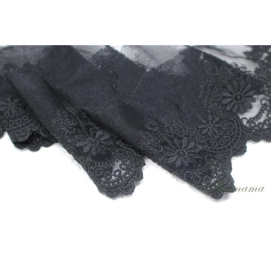 片山チュール綿刺繍レース 1m 花 黒 (LFL652BKHWKY) : Foxmama 片山チュール綿刺繍レース 1m 花 黒 (LFL652BKHWKY) : Foxmama
