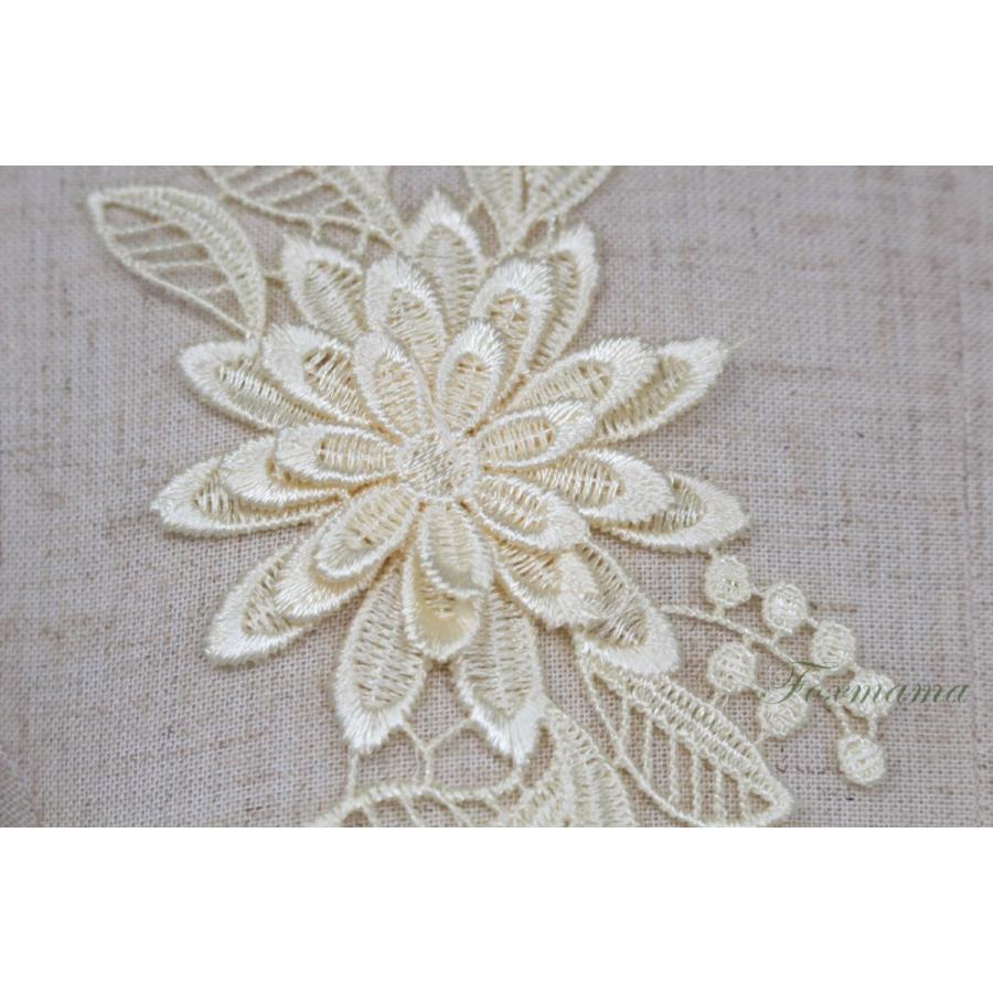 ケミカルレースモチーフ 1対 立体花 黄色味のあるクリーム色 (MFLB51CMSAJL) |  | 02