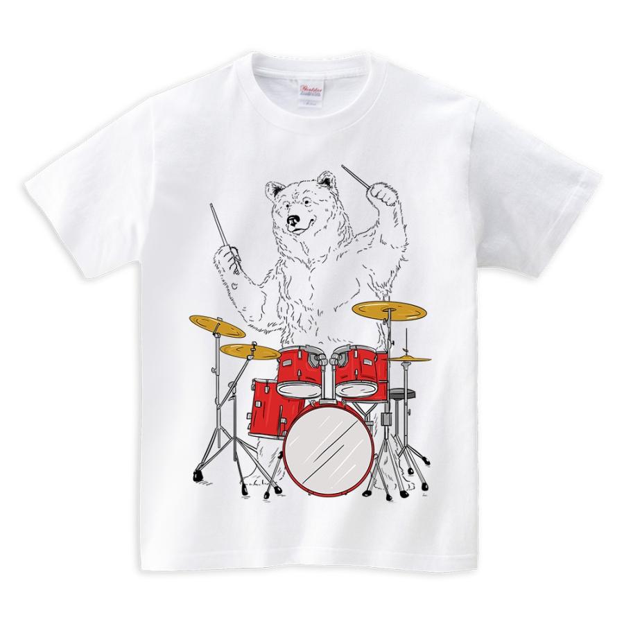 くま　ドラムC ドラムをたたくクマ 】キッズ 半袖 Tシャツ : FOX REPUBLIC - 通販