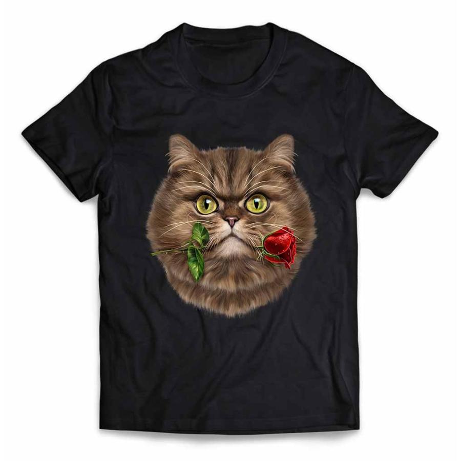 【ペルシャ猫 ねこ 薔薇 バラ バレンタイン】キッズ 半袖 Tシャツ By Fox Republic Fox Republic 通販 