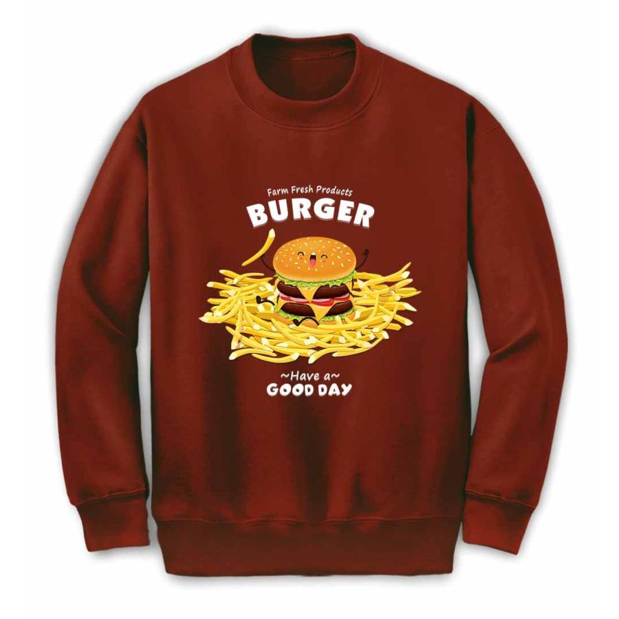 ハンバーガー フライドポテト コミック】キッズ スウェット スエット