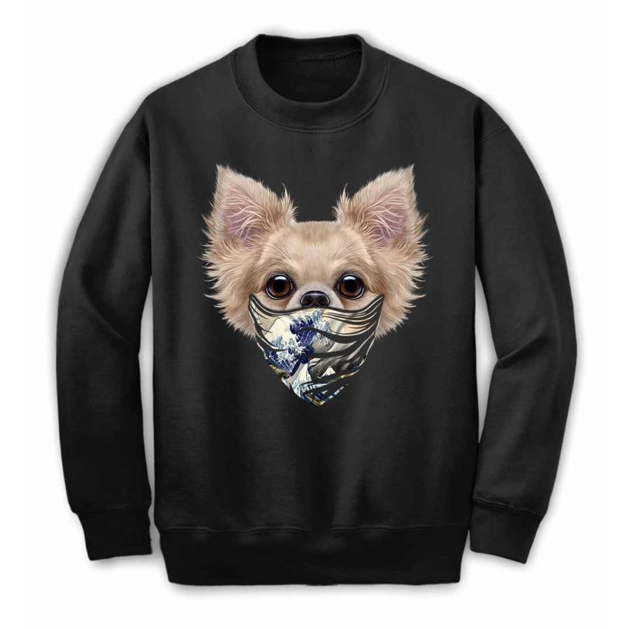 チワワ ドッグ 犬 いぬ 浮世絵 バンダナ】キッズ スウェット スエット