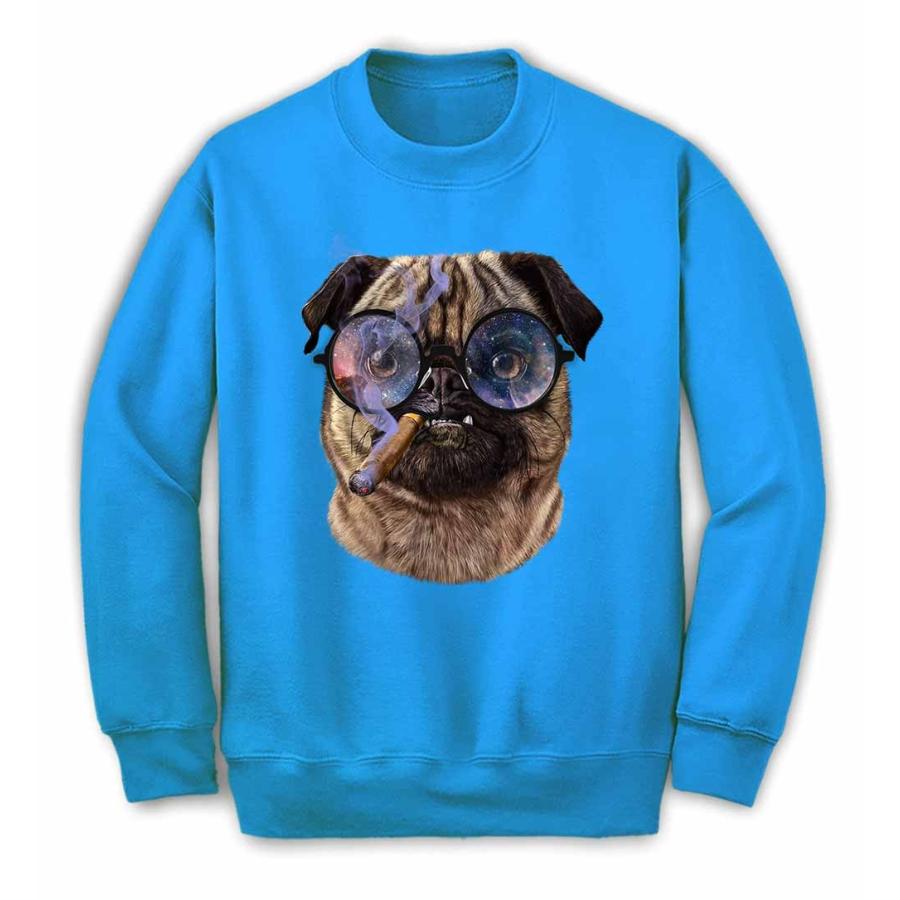 不機嫌なパグ ドッグ 犬 いぬ サングラス】キッズ スウェット スエット