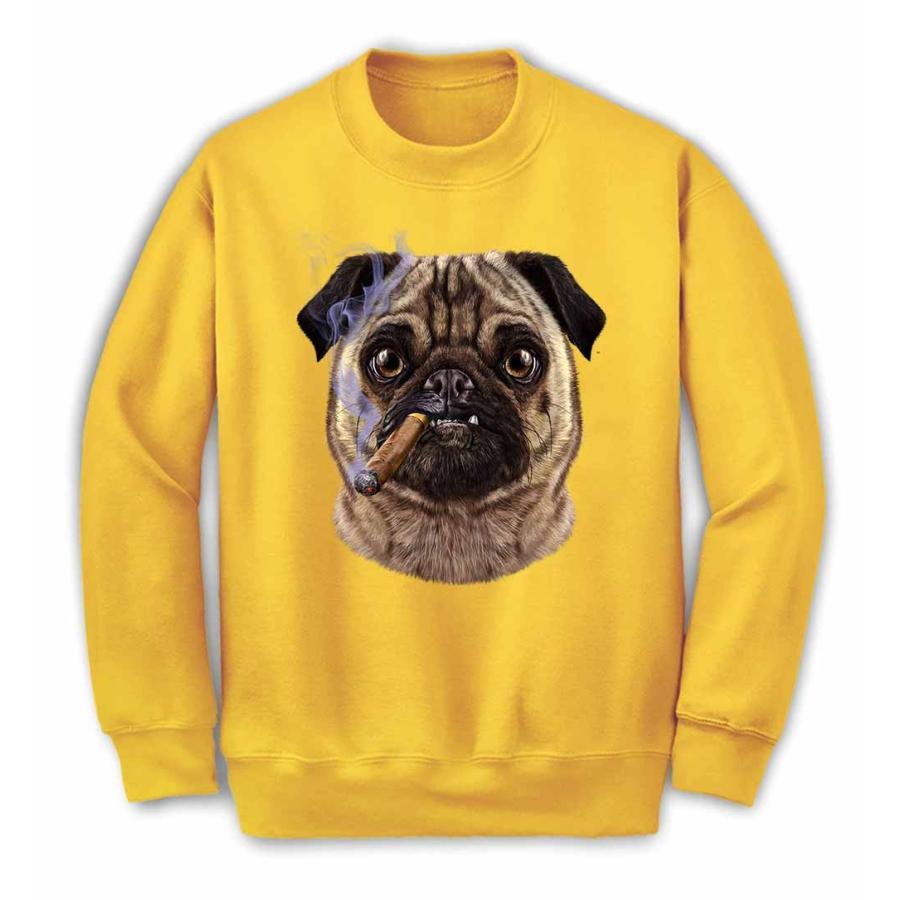 不機嫌なパグ ドッグ 犬 いぬ】キッズ スウェット スエット トレーナー