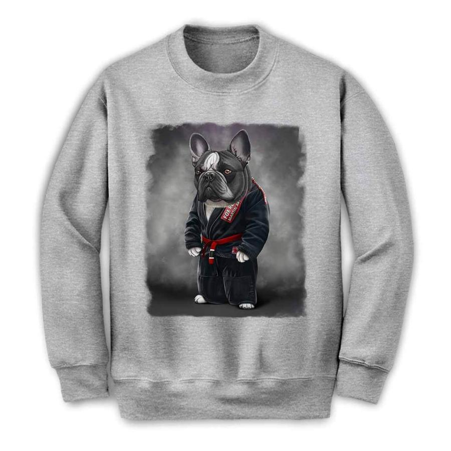 キッズ スウェット トレーナー フレンチブルドッグ 犬 いぬ 黒い柔道着