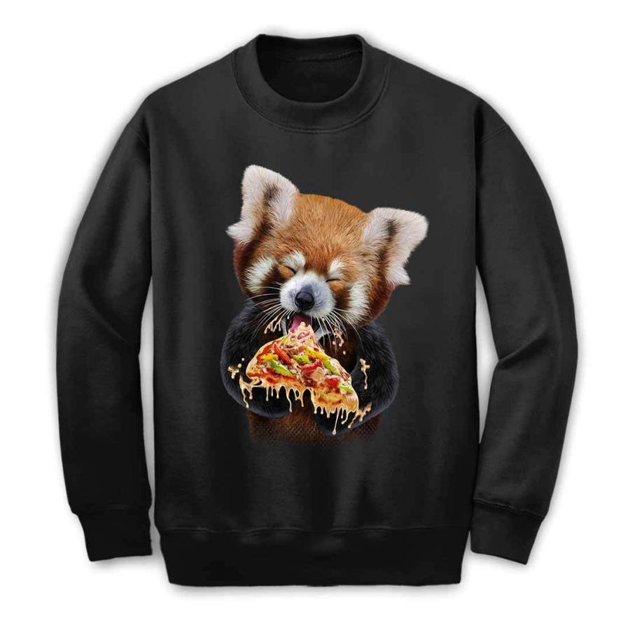 キッズ スウェット スエット トレーナー レッサーパンダピザ 動物 by