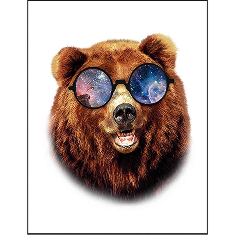 ギャラクシーメガネをかけたグリズリーベア・クマ・熊 】ポスト