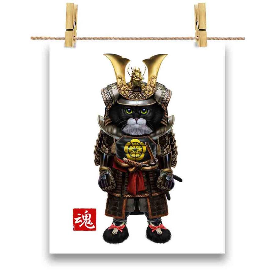 タキシードキャット ねこ 侍 将軍 日本 JAPAN】ポストカード by Fox