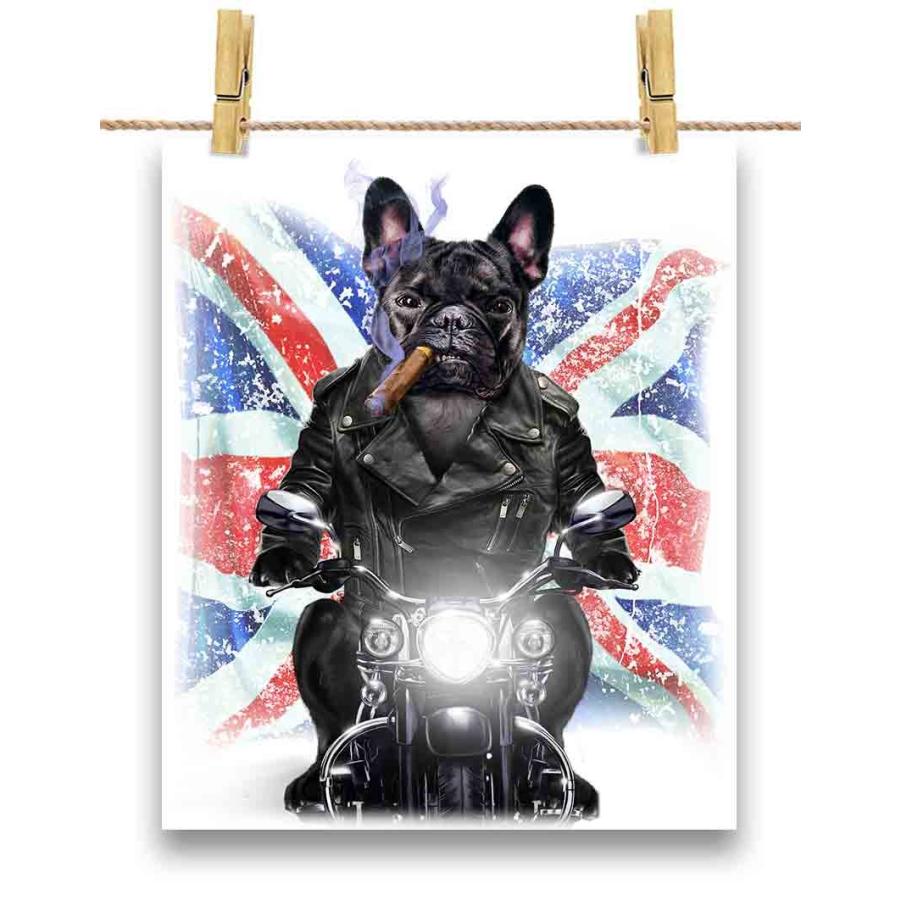 フレンチブルドッグ ドッグ 犬 いぬ バイク イギリス】ポストカード by