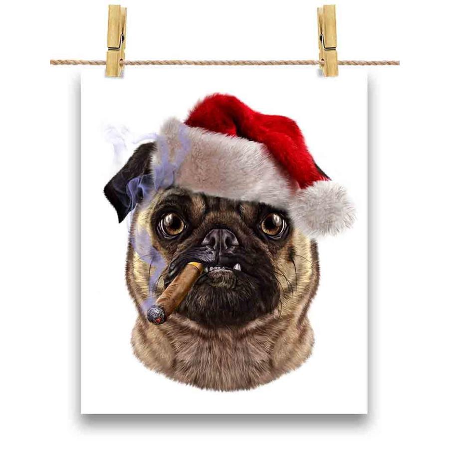 不機嫌なパグ ドッグ 犬 いぬ クリスマス サンタクロース ポストカード By Fox Republic Postcard Dog163 Fox Republic 通販 Yahoo ショッピング