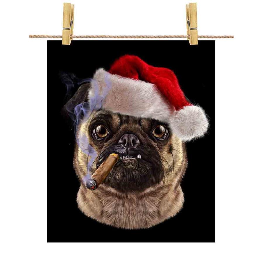 不機嫌なパグ ドッグ 犬 いぬ クリスマス サンタクロース ポストカード By Fox Republic Postcard Dog163 Fox Republic 通販 Yahoo ショッピング