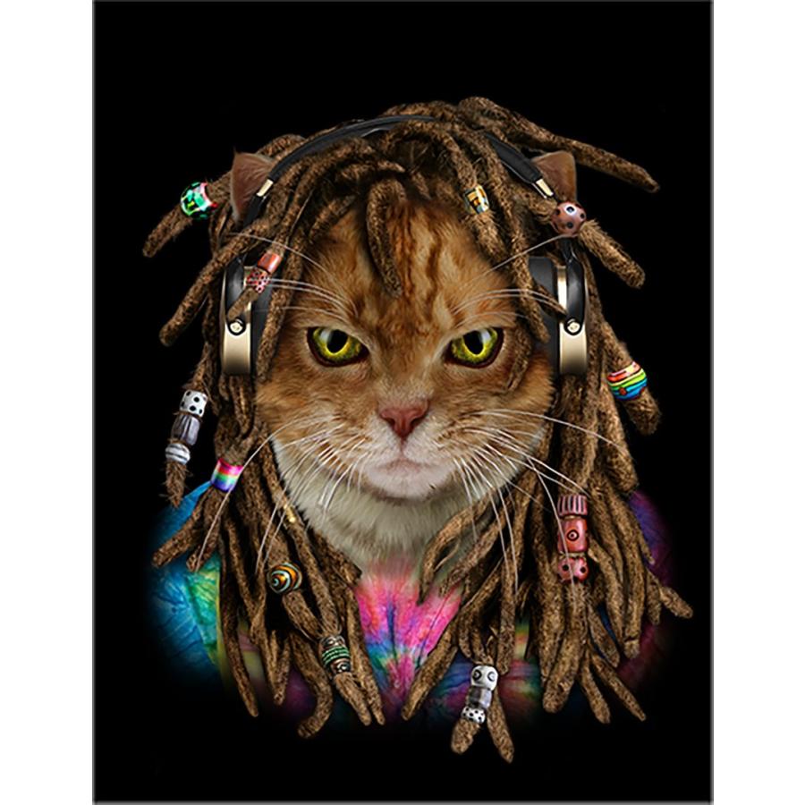 ポストカード ヒップホップ レゲエ猫 ねこ by Fox Republic : FOX