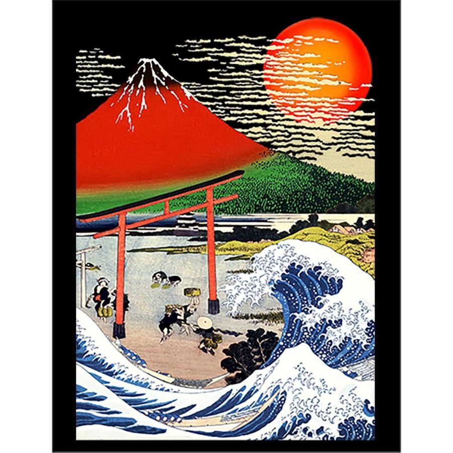 絵画　日本絵　赤富士　蛯子　豊川蛯子 大流行中！ 赤富士 日本絵 絵画 蛯子 shop｜ラクマ 青島's by