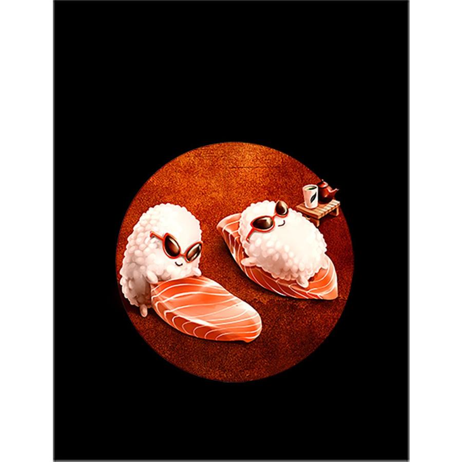 ポストカード 寿司 なしの人生なし たまご サーモン まぐろ ホタテ