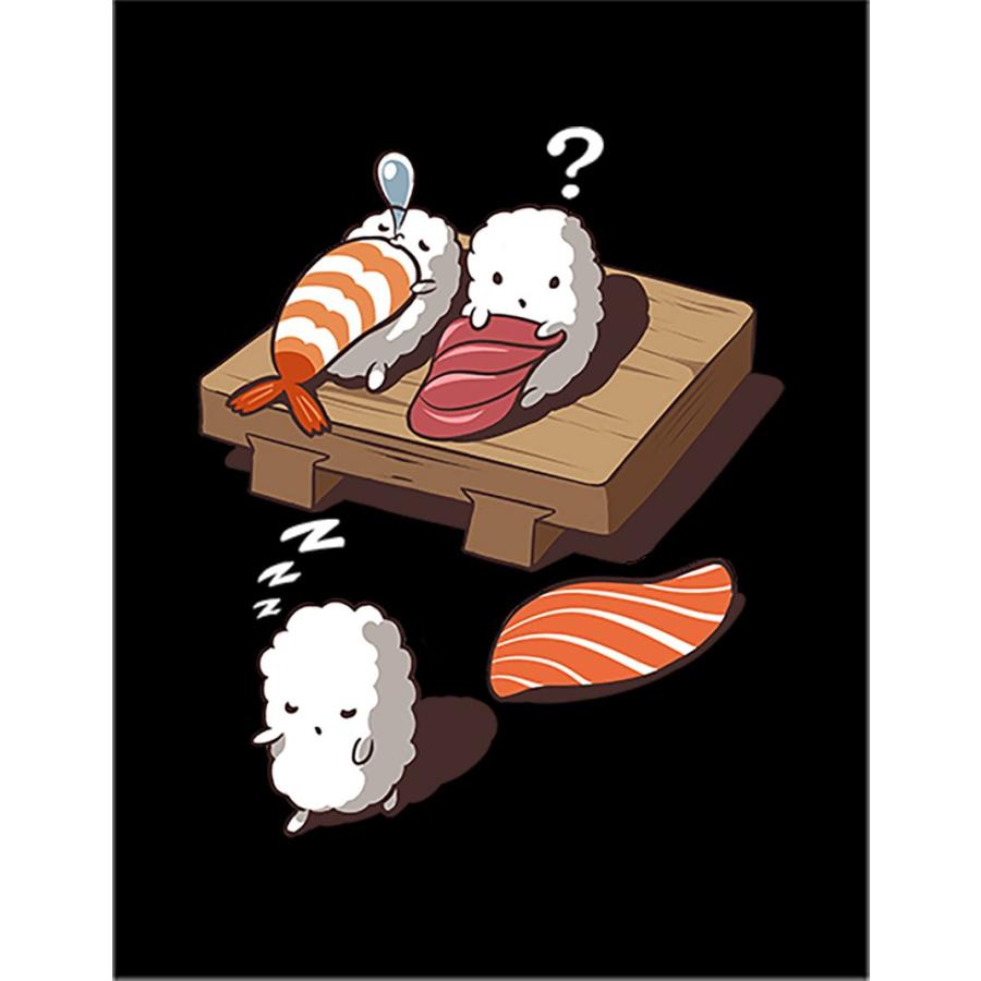 ポストカード 横になる 寿司 すし トロ えび はまち by Fox Republic