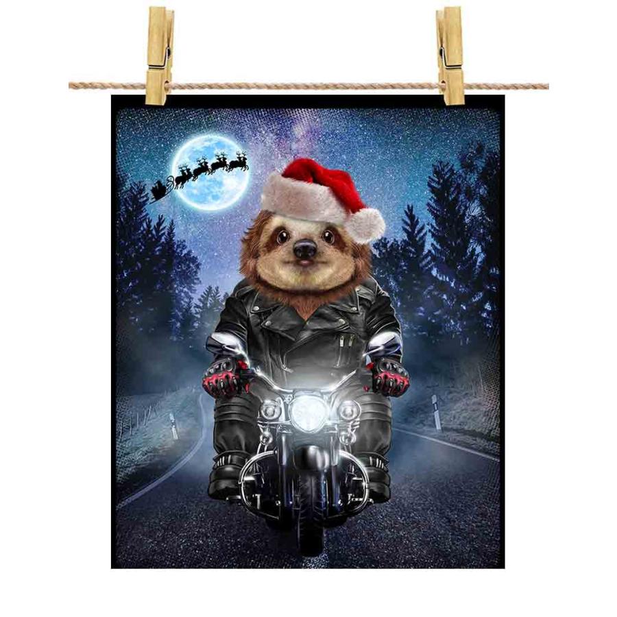 ナマケモノの赤ちゃん本舗 バイク クリスマス サンタクロース ポスター A1サイズ By Fox Republic Poster A1 Sloth45 Fox Republic 通販 Yahoo ショッピング