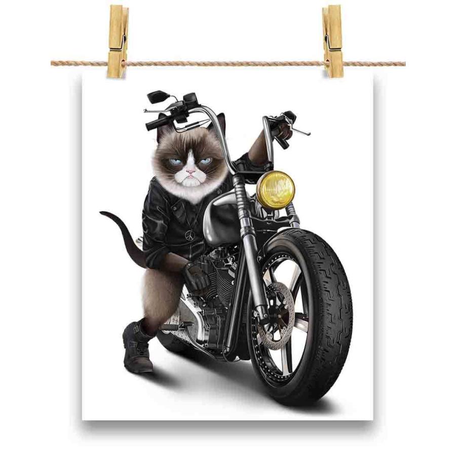 ポスター シャムネコ 猫 ねこ バイク バイカー By Fox Republic Poster Biker8 Fox Republic 通販 Yahoo ショッピング