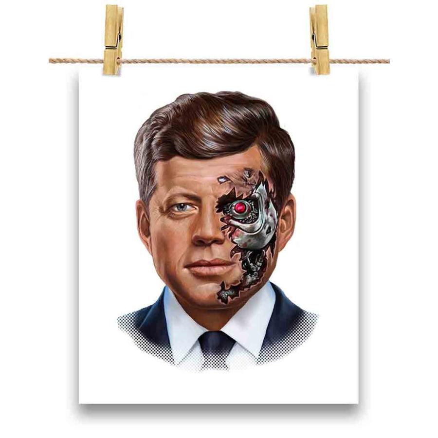ポスター A2 アメリカ 大統領 ロボットになったジョン・F・ケネディ by