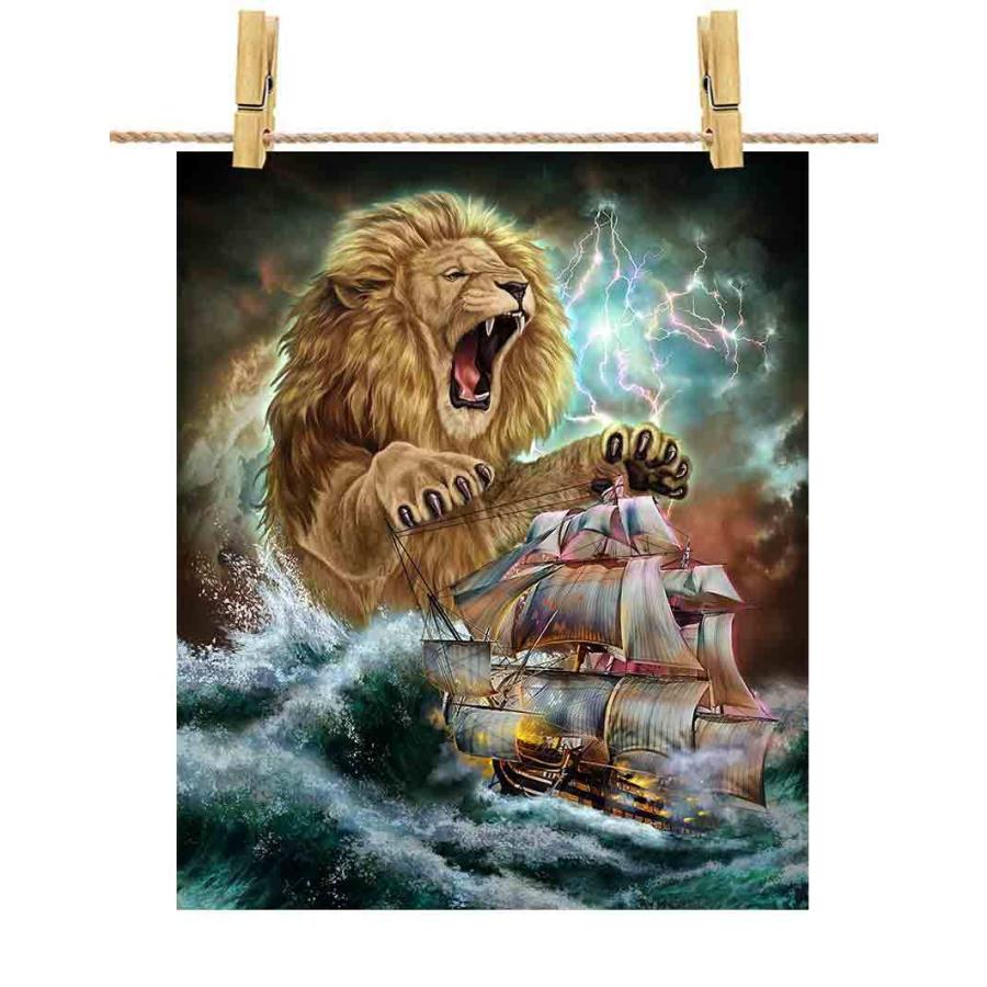 ポスター A3 船を襲う ライオン 海 雷 嵐 By Fox Republic Poster A3 Kraken6 2 Fox Republic 通販 Yahoo ショッピング