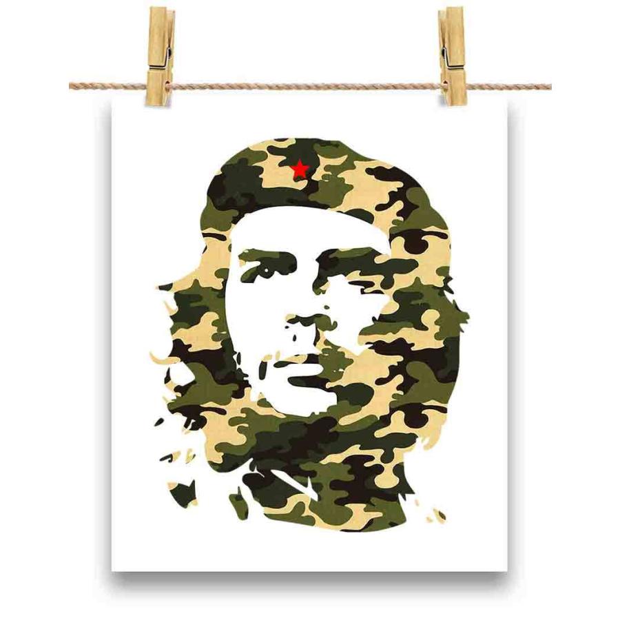 ポスター A3 シルエット チェゲバラ カモフラージュ by Fox Republic