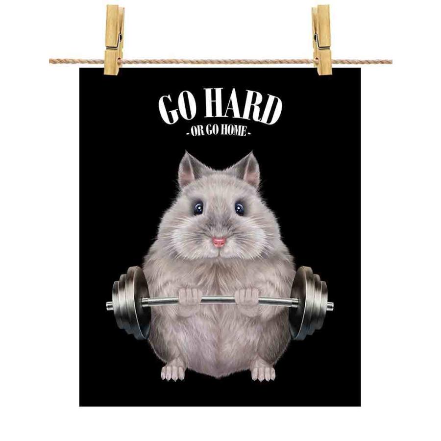 ポスター A4 筋トレ ジム やる気がないなら家に帰れ ジャンガリアン