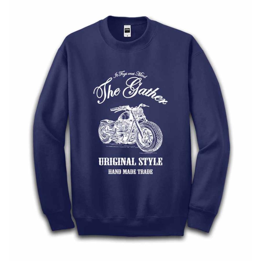 バイク・シルエット】メンズ スウェット スエット トレーナー