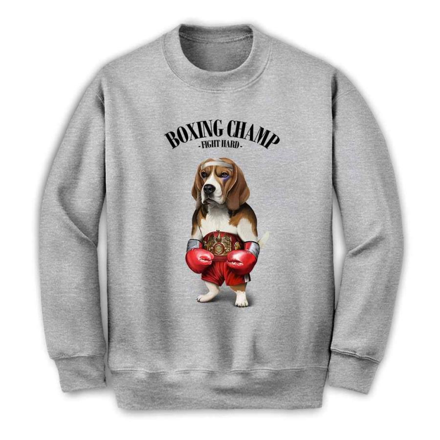 メンズ スウェット トレーナー ビーグル 犬 ボクシング チャンピオン