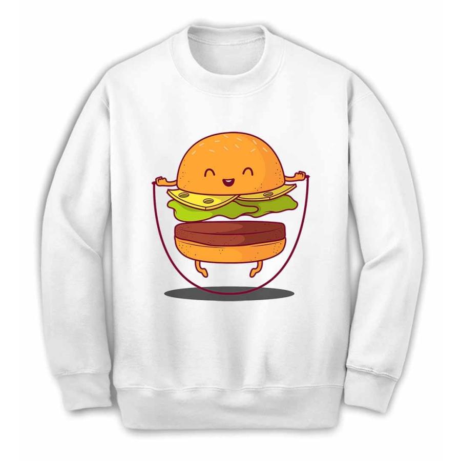 ハンバーガー チーズ 縄跳び なわとび】メンズ スウェット スエット