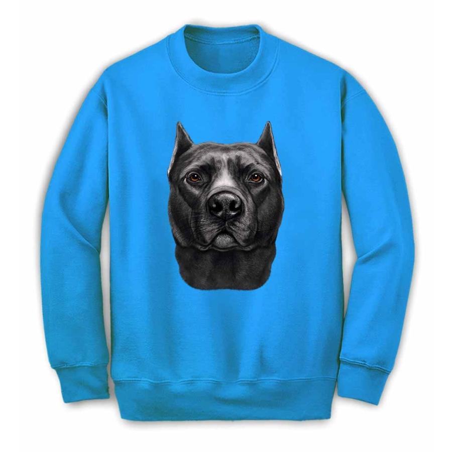 黒毛のアメリカンピットブル ドッグ 犬 いぬ】メンズ スウェット