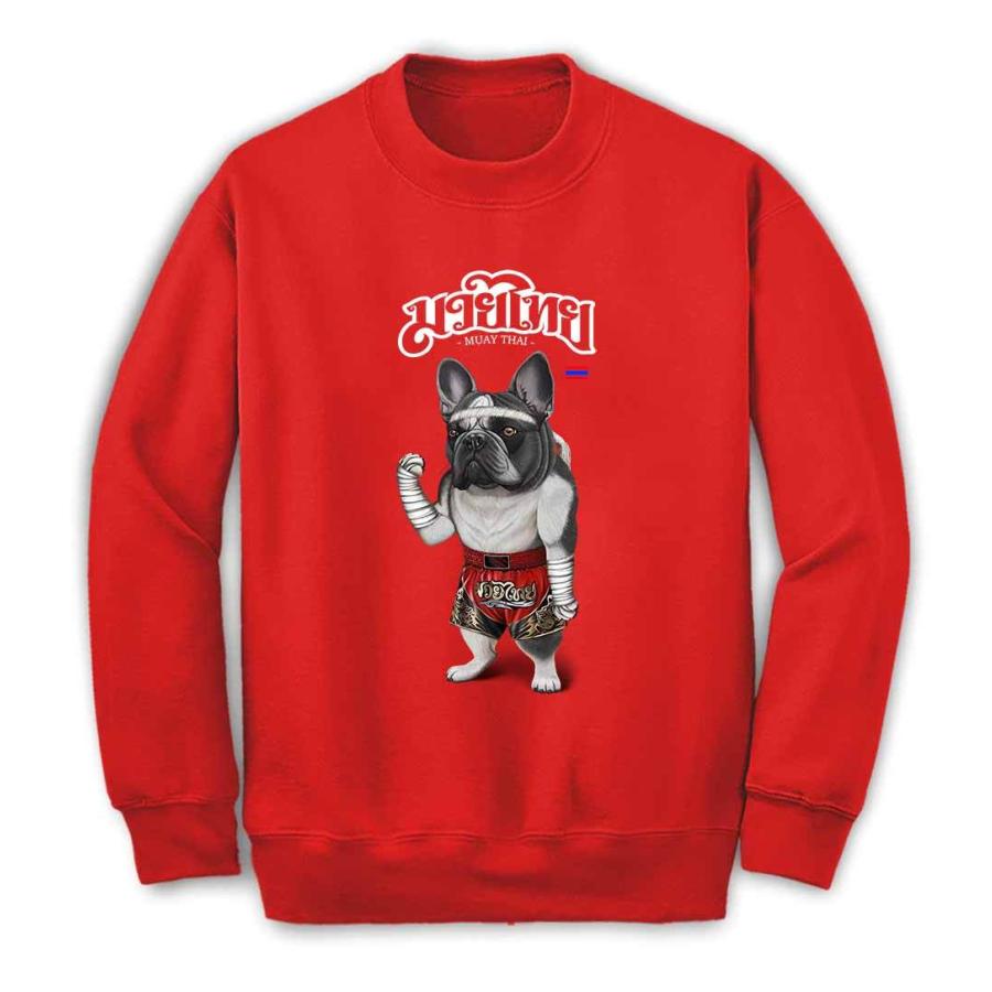 メンズ スウェット トレーナー フレンチブルドッグ 犬 いぬ ムエタイ