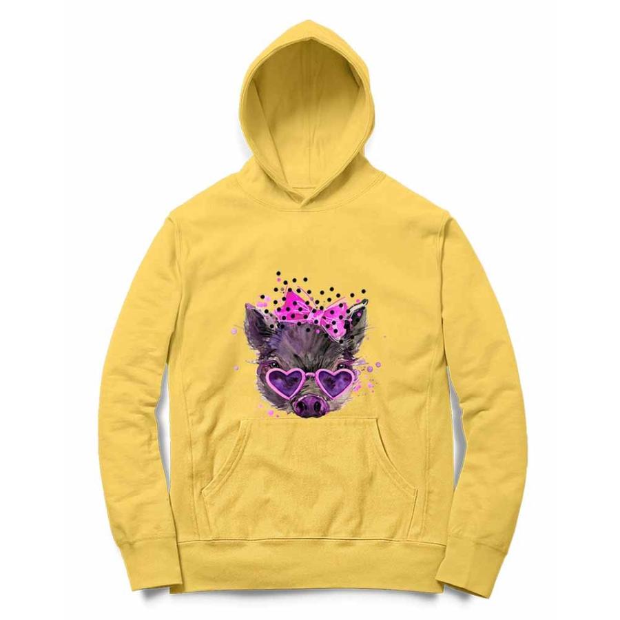 かわいいメガネをかけたブタ】メンズ パーカー : FOX REPUBLIC - 通販