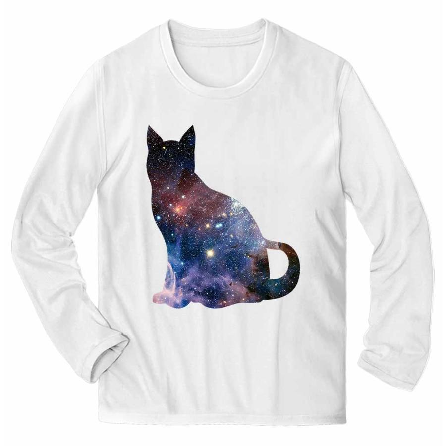 猫 シルエット 宇宙 ねこ メンズ 長袖 Tシャツ By Fox Republic Unisex Long Comic28 Fox Republic 通販 Yahoo ショッピング