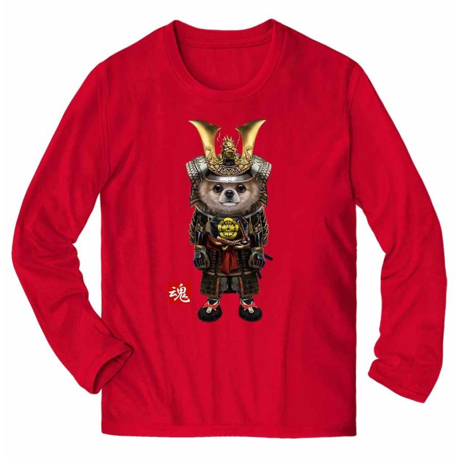 チワワ ドッグ 犬 いぬ 侍 将軍 日本 JAPAN】メンズ 長袖 Tシャツ by