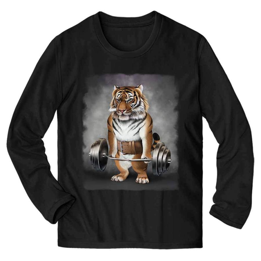 メンズ Tシャツ 長袖 トラ 虎 ボクシング チャンピオン 筋肉 筋トレ by