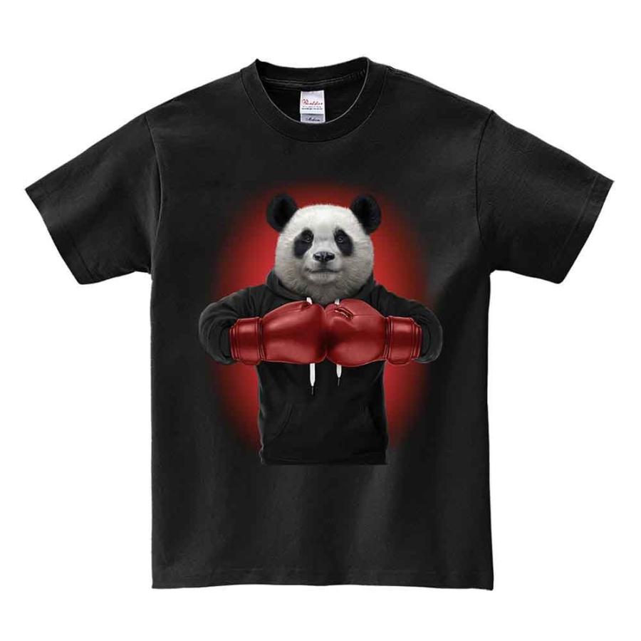 パンダ・ボクシング】メンズ 半袖 Tシャツ ブラック : FOX REPUBLIC