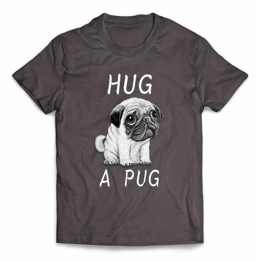 メンズ Tシャツ 半袖 パグ を ハグ しよう 犬 いぬ by Fox Republic