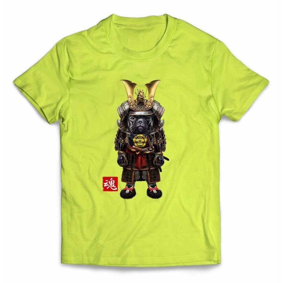 フレンチブルドッグ ドッグ 犬 いぬ 侍 将軍 日本 JAPAN】メンズ 半袖