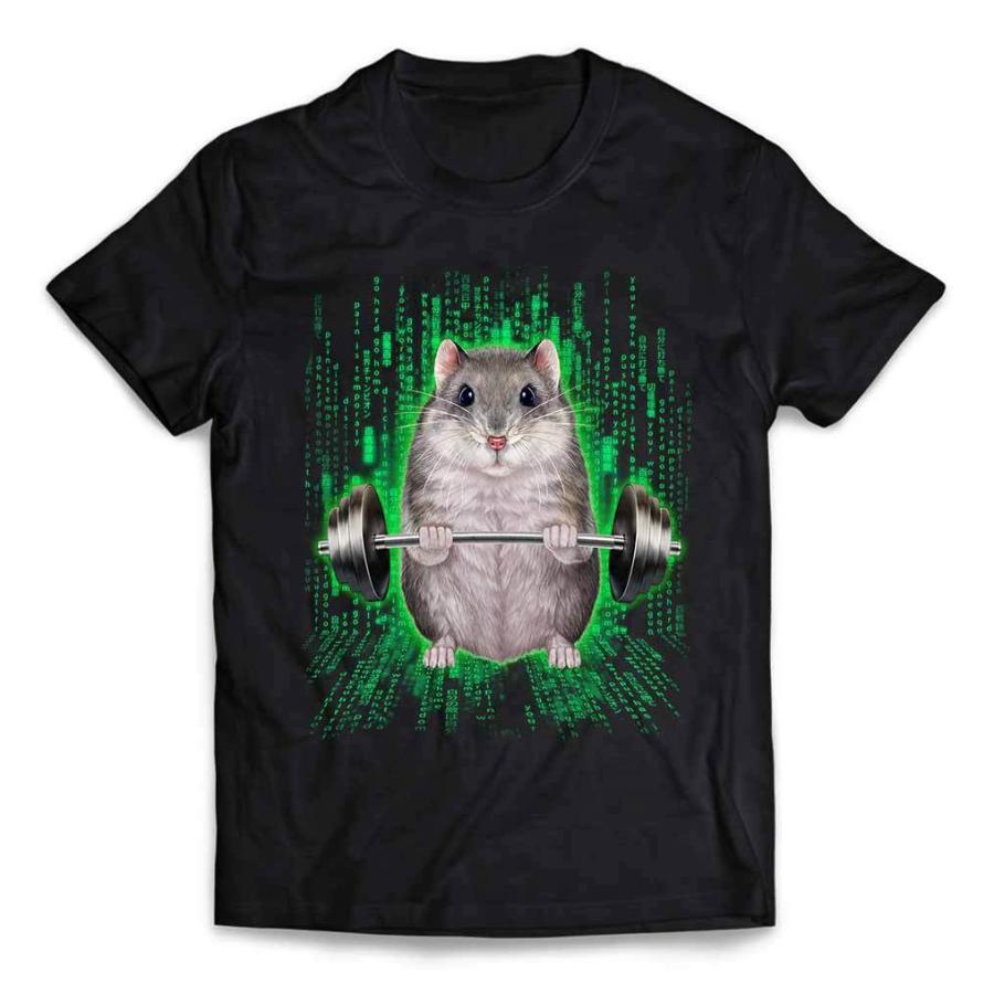メンズ Tシャツ 半袖 筋トレ デジタル ジャンガリアンハムスター by
