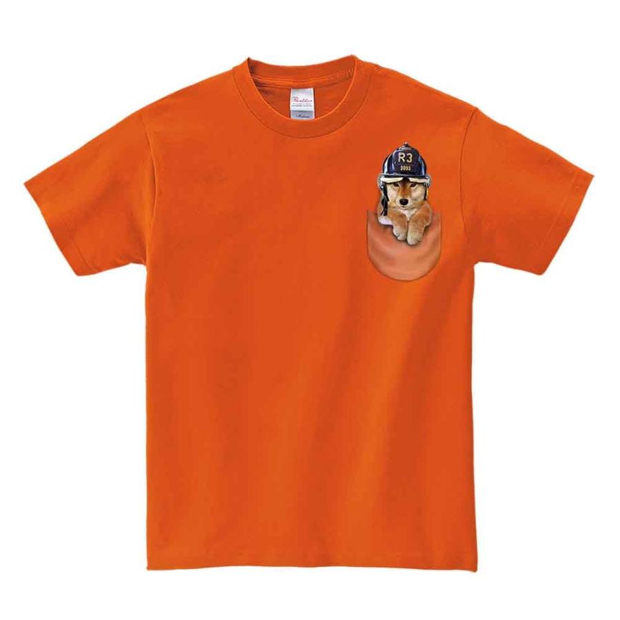 柴犬・消防士・ポケット 】メンズ 半袖 Tシャツ : FOX REPUBLIC - 通販