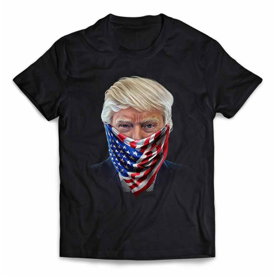 メンズ Tシャツ 半袖 アメリカ 大統領 ドナルド トランプ 星条旗