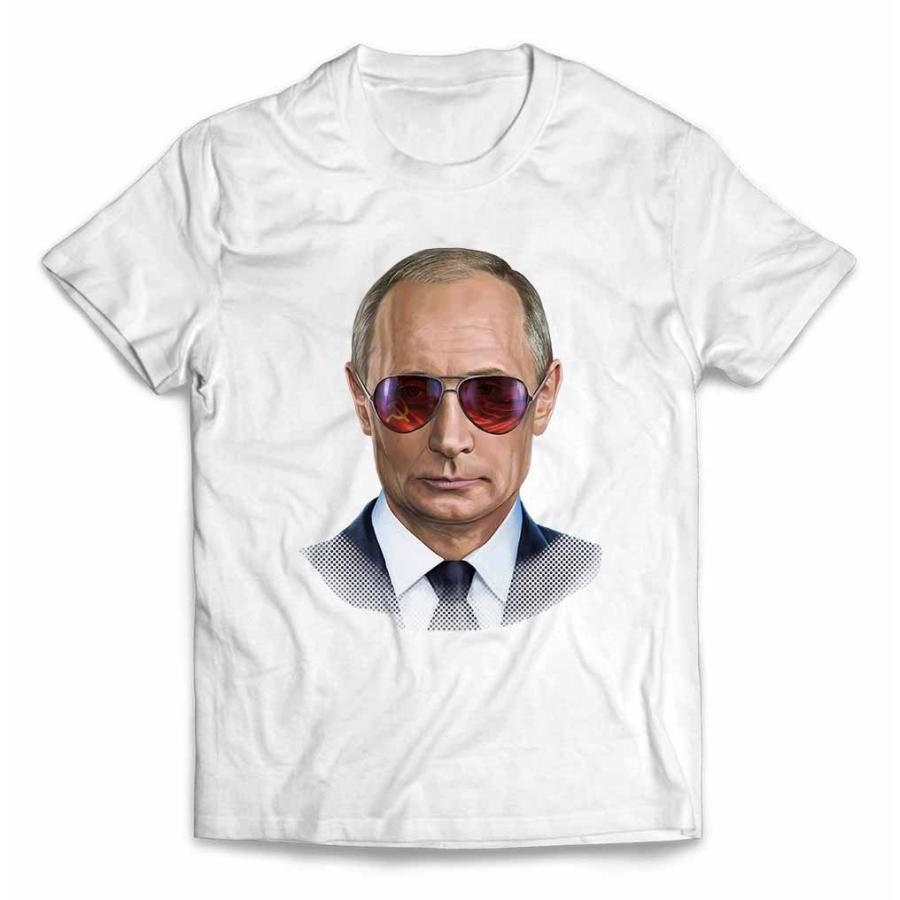 メンズ Tシャツ 半袖 ロシア連邦大統領 プーチン サングラス 星条旗 by