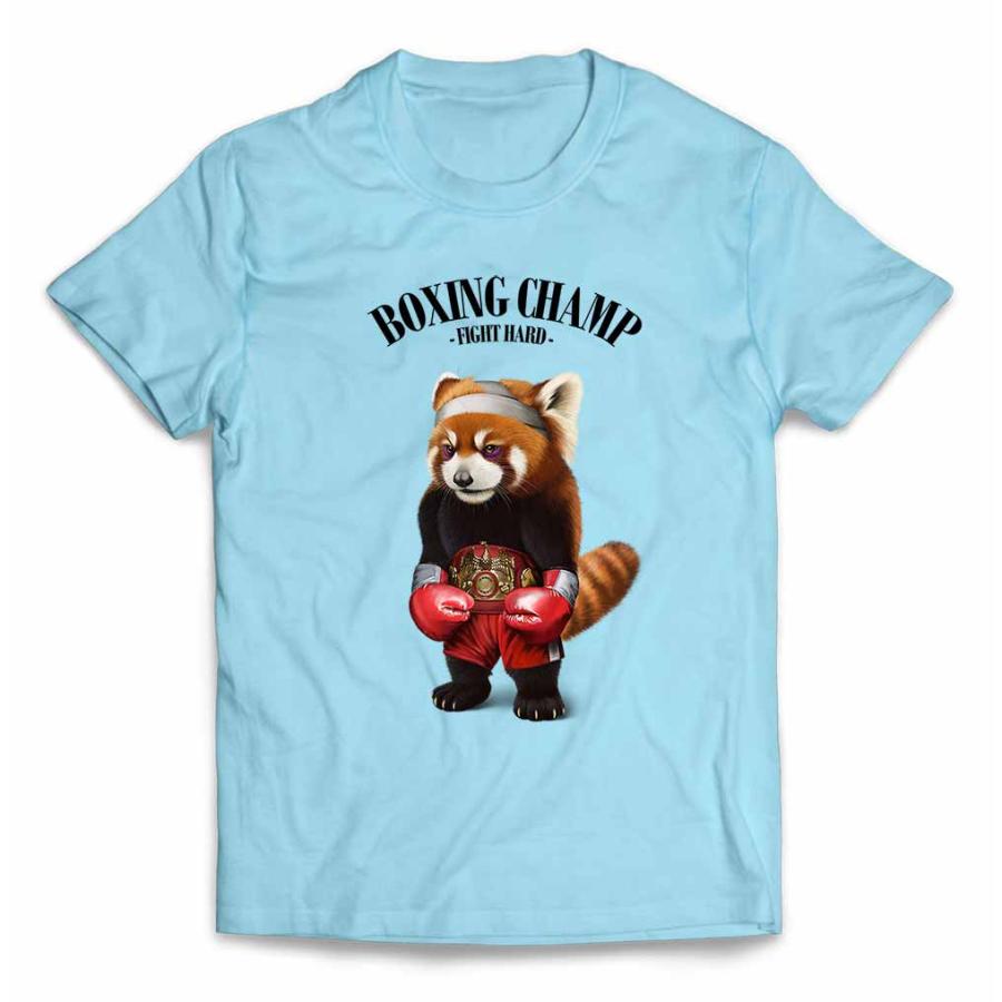 メンズ Tシャツ 半袖 レッサーパンダ ボクシング チャンピオン 筋肉 筋