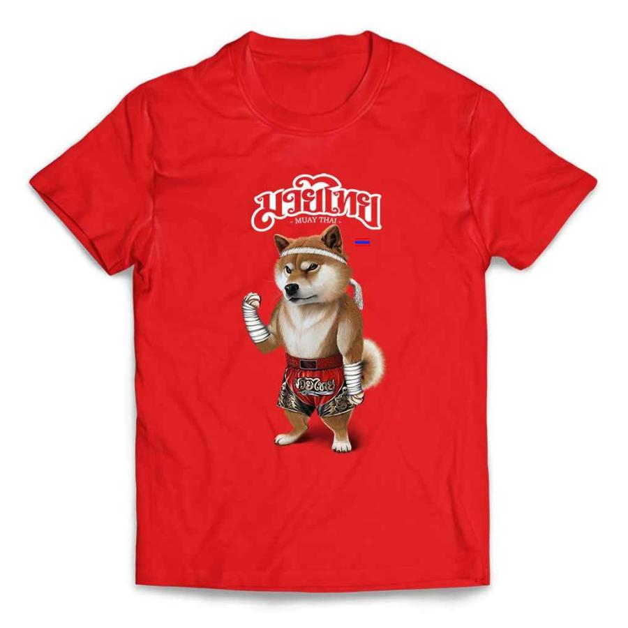 メンズ Tシャツ 半袖 柴犬 しばいぬ ムエタイ キックボクシング