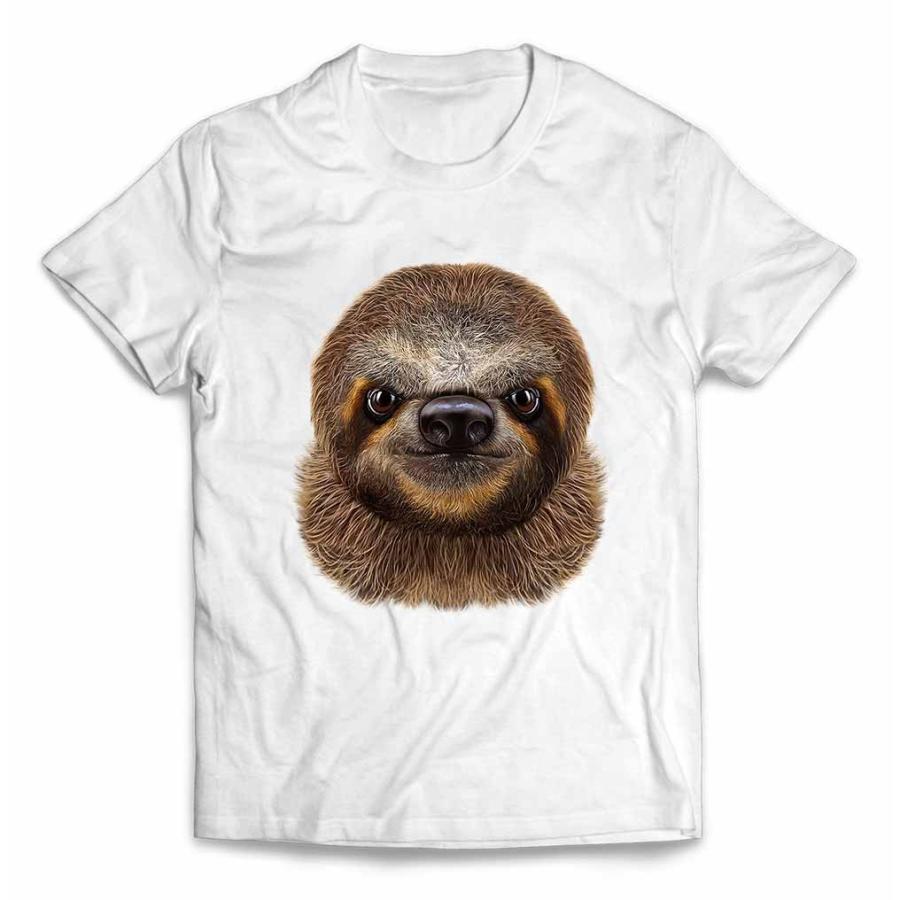 メンズ Tシャツ 半袖 微笑む ナマケモノ 動物 by Fox Republic : FOX